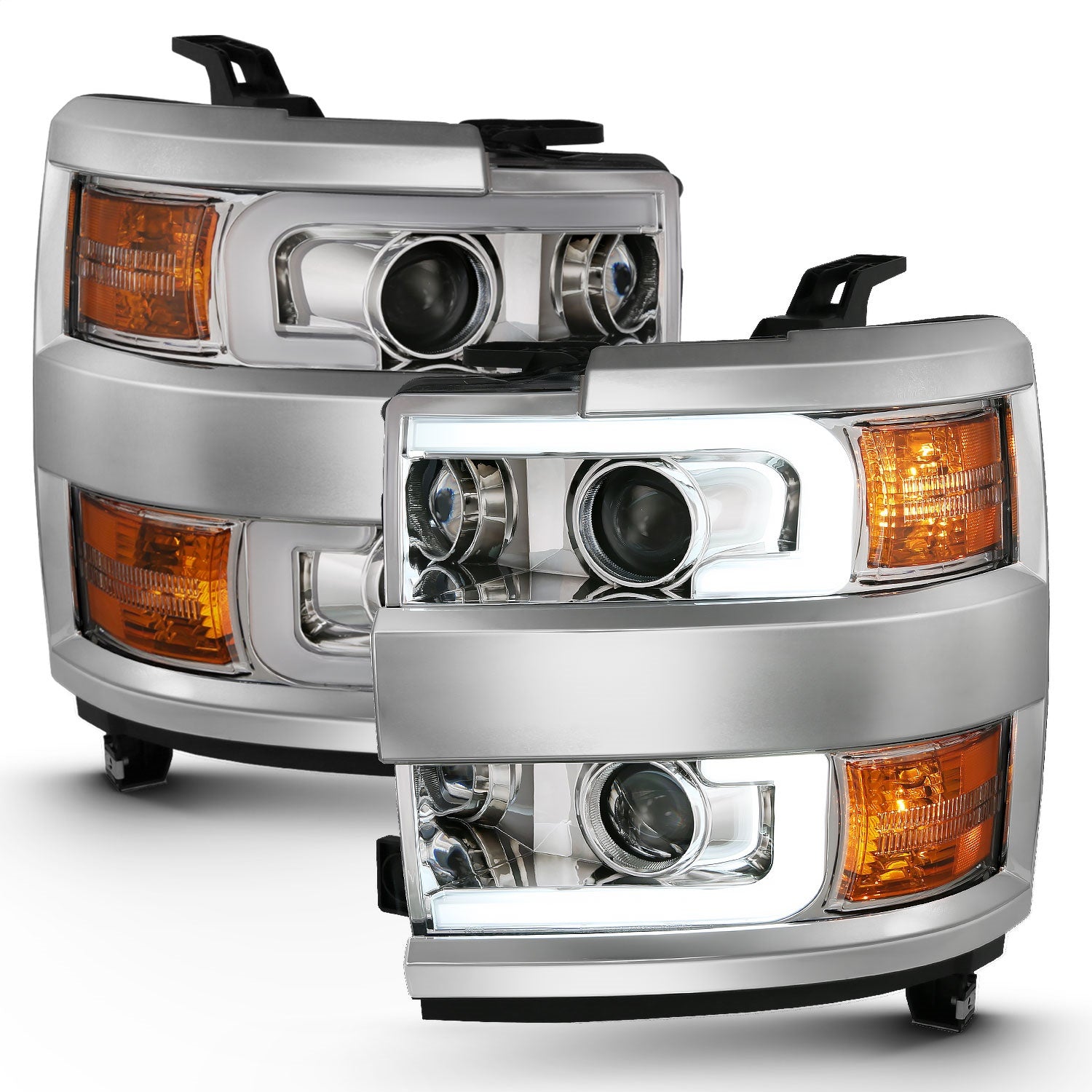 Anzo USA 111360 Projector Headlight Set Fits Silverado 2500 HD Silverado 3500 HD