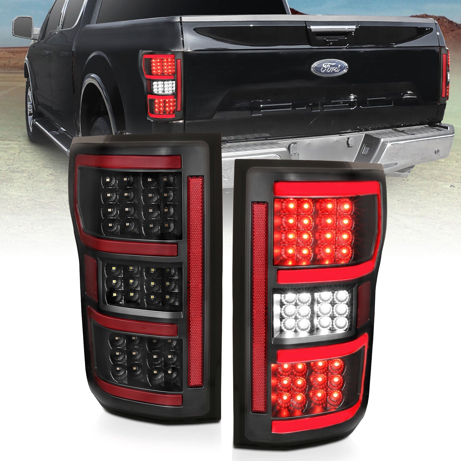 Anzo USA 321338 LED Tail Light Assembly Fits 18-20 F-150
