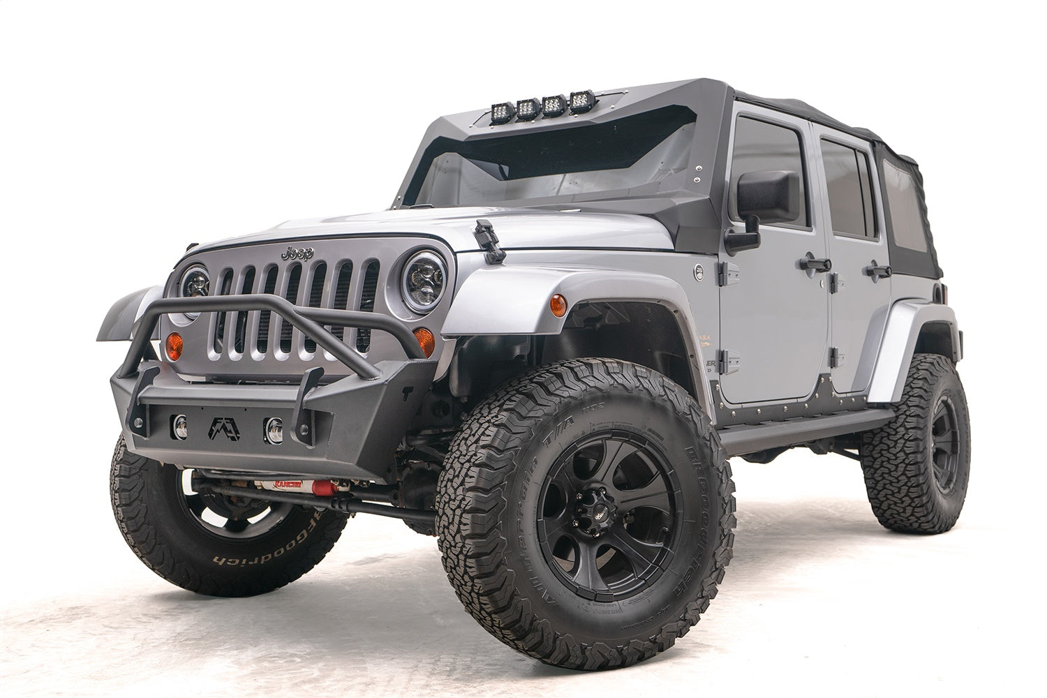 Fab Fours JK07-B1952-1 Stubby Bumper Fits 07-18 Wrangler (JK) Wrangler (JL)