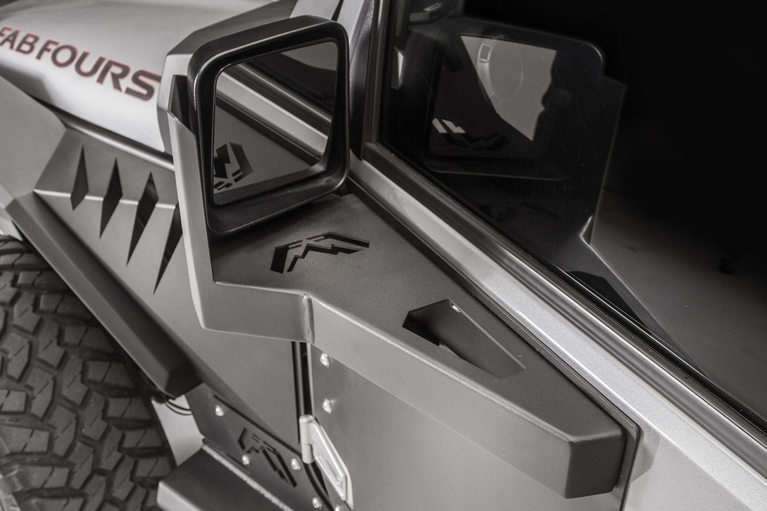 Fab Fours JK3001-1 Door Skin Mirror Guard Fits 07-18 Wrangler (JK)