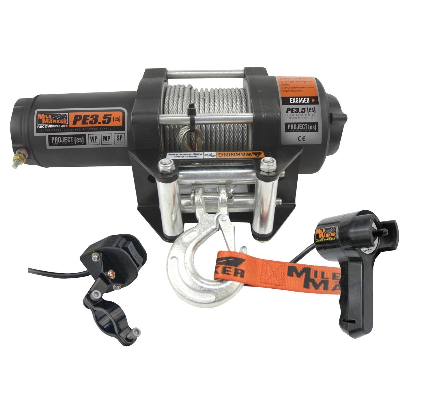 Mile Marker 77-50112BW PE3.5 ES Waterproof Winch