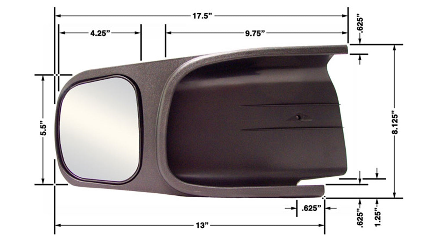 CIPA Mirrors 10700 Custom Towing Mirror Set