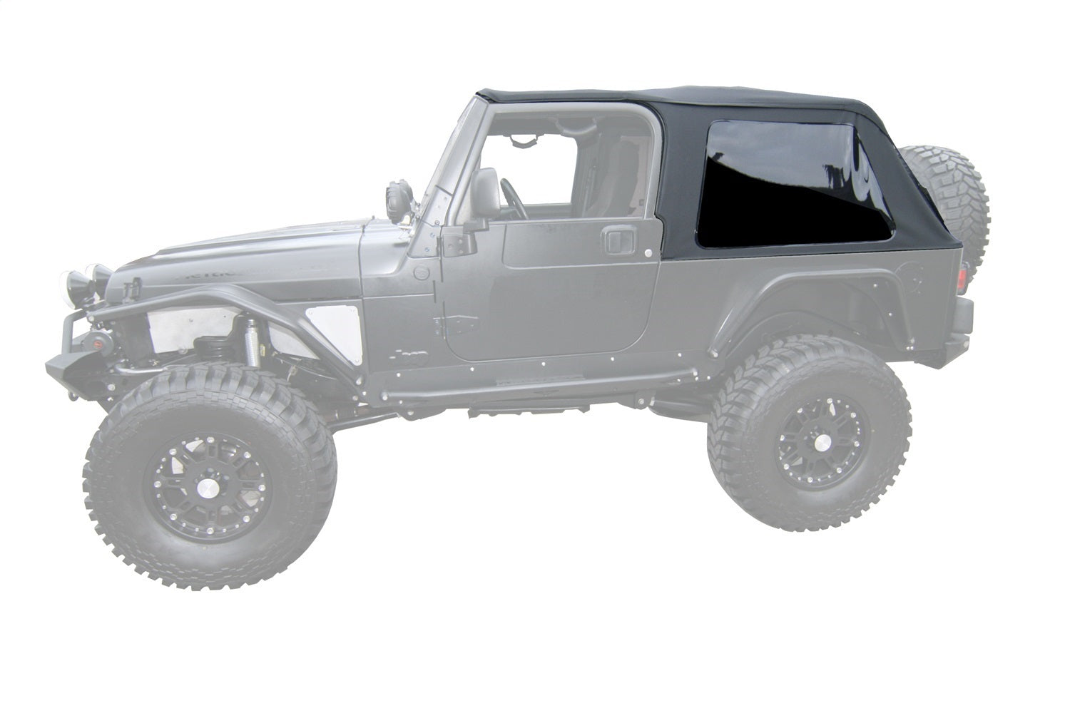 Rampage 109635 Frameless Soft Top Kit Sailcloth Fits 04-06 Wrangler (TJ)