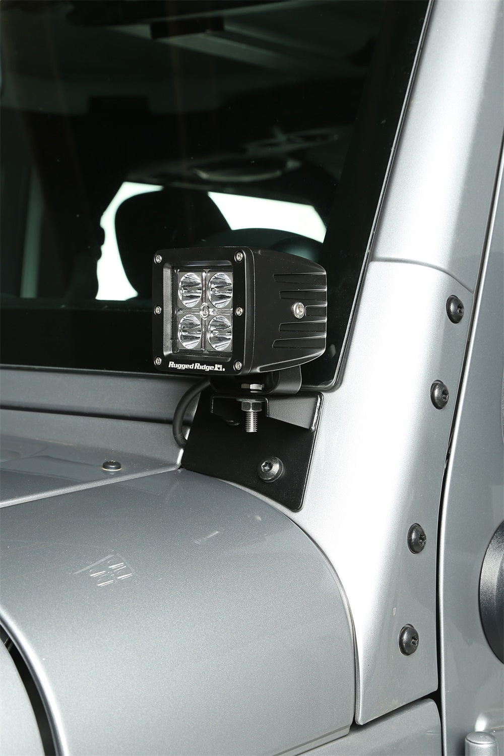 Rugged Ridge 11027.04 Windshield Auxiliary Light Brackets Fits Wrangler (JK)