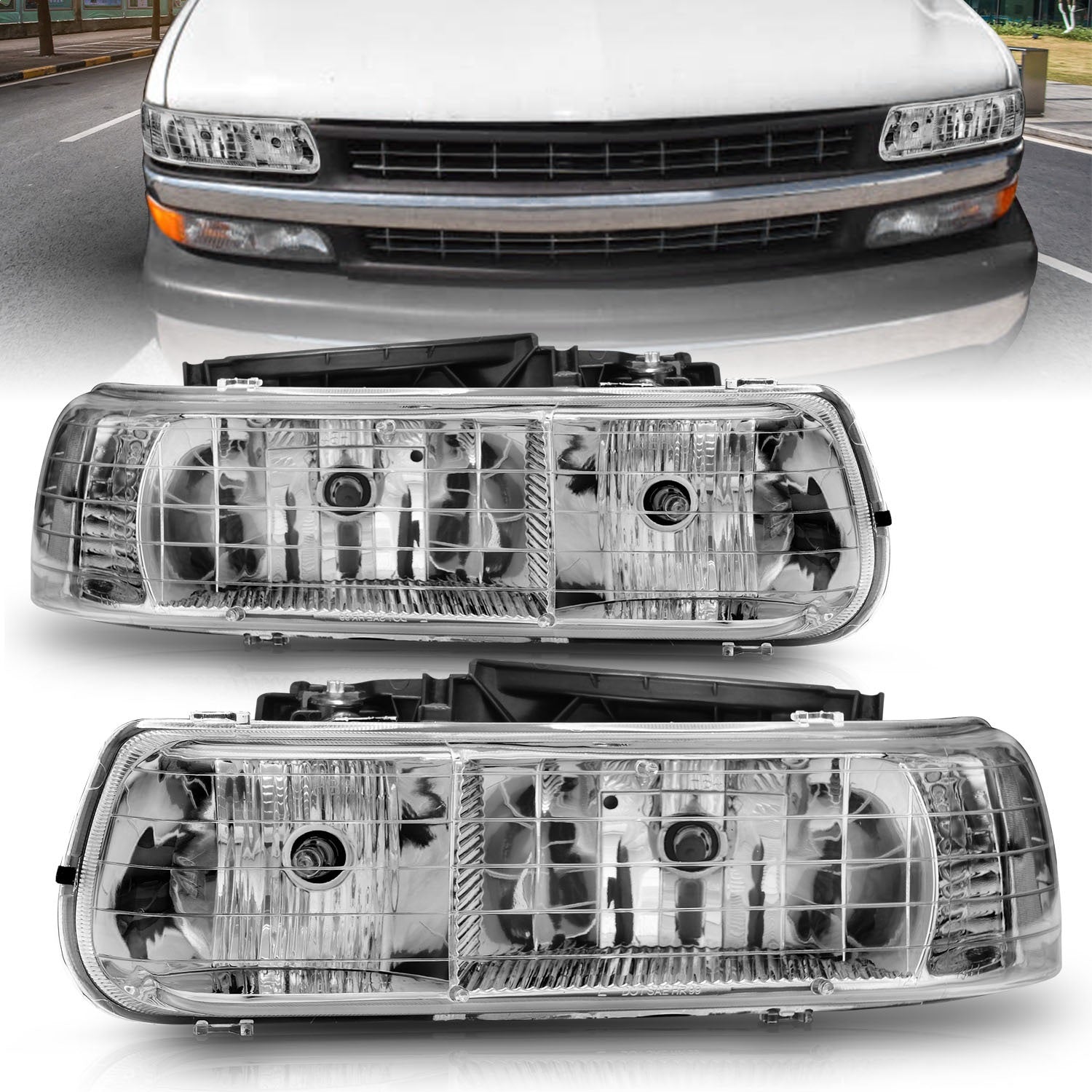 Anzo USA 111011 Crystal Headlight Set