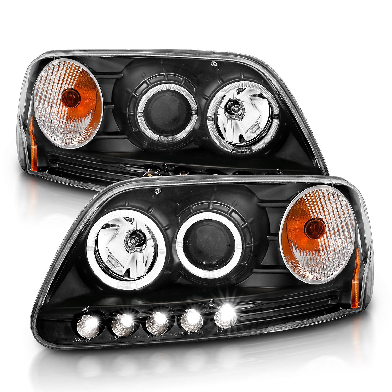 Anzo USA 111031 Projector Headlight Set w/Halo Fits 97-03 Expedition F-150