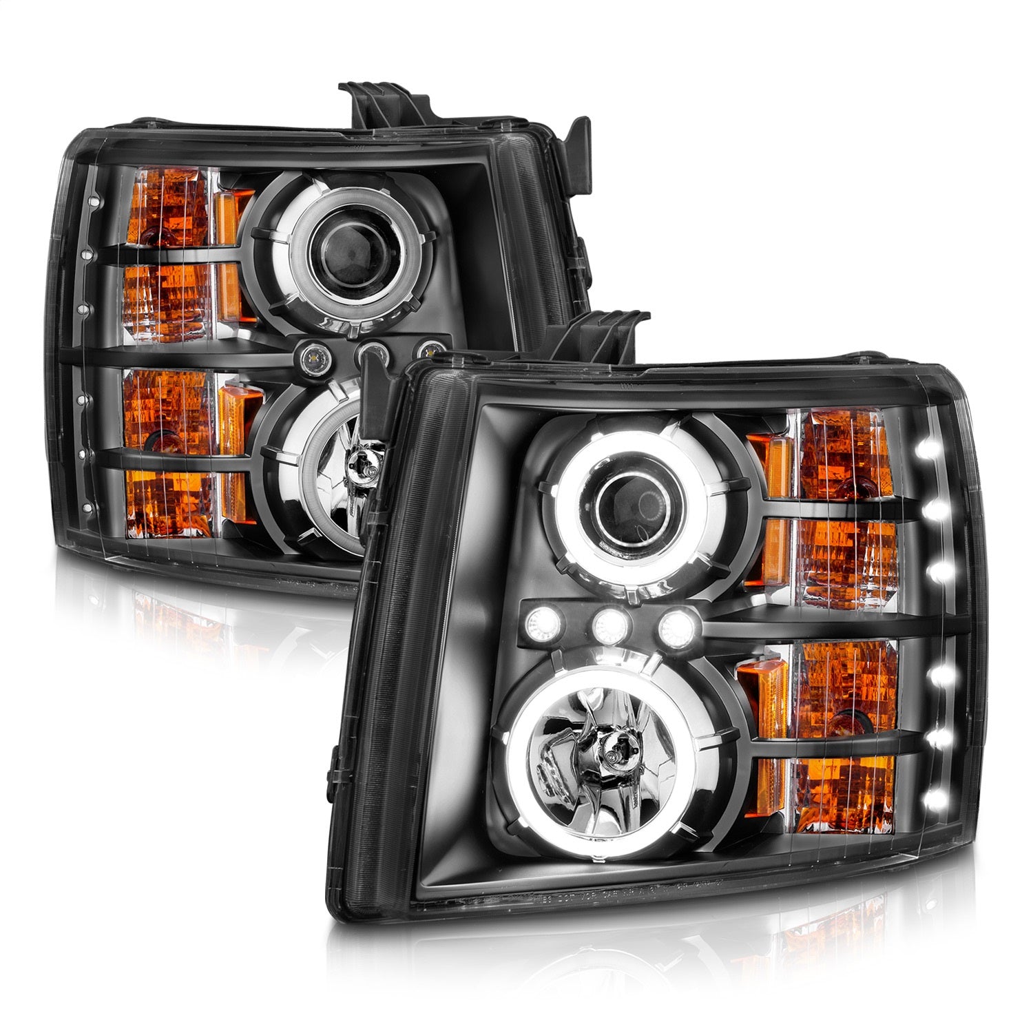 Anzo USA 111107 Projector Headlight Set w/Halo