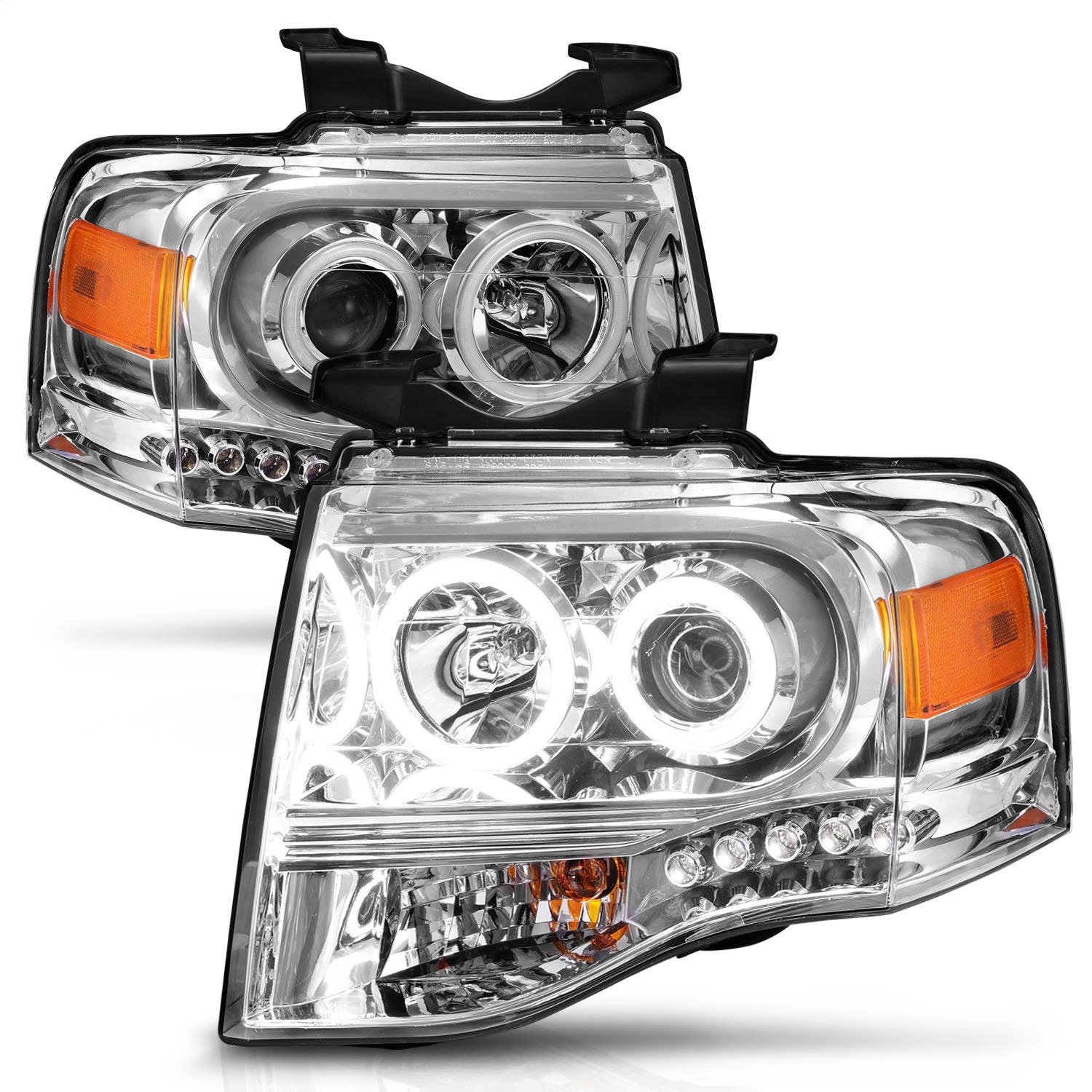 Anzo USA 111114 Projector Headlight Set w/Halo Fits 07-14 Expedition