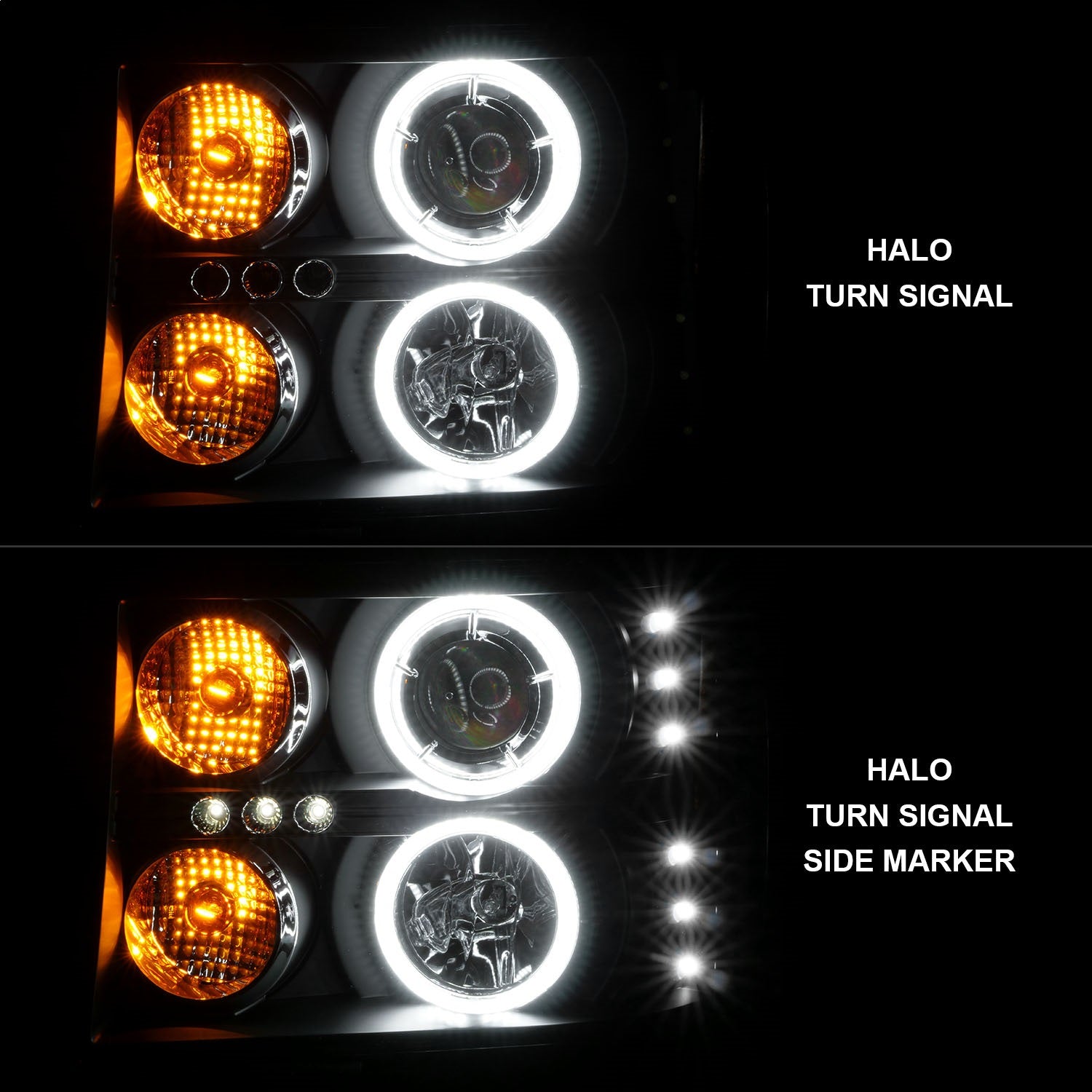 Anzo USA 111125 Projector Headlight Set w/Halo