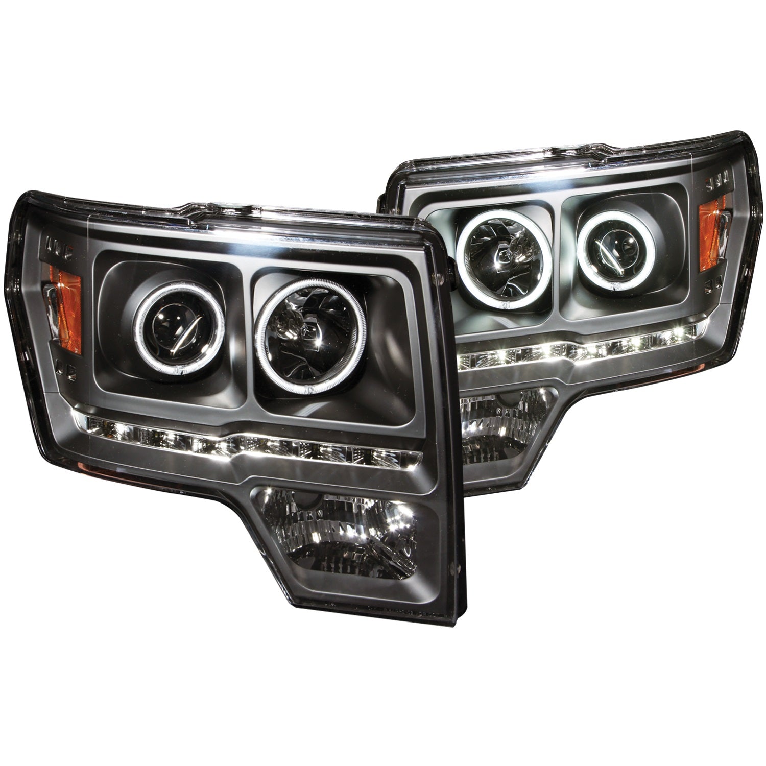 Anzo USA 111298 Projector Headlight Set w/Halo Fits 09-14 F-150