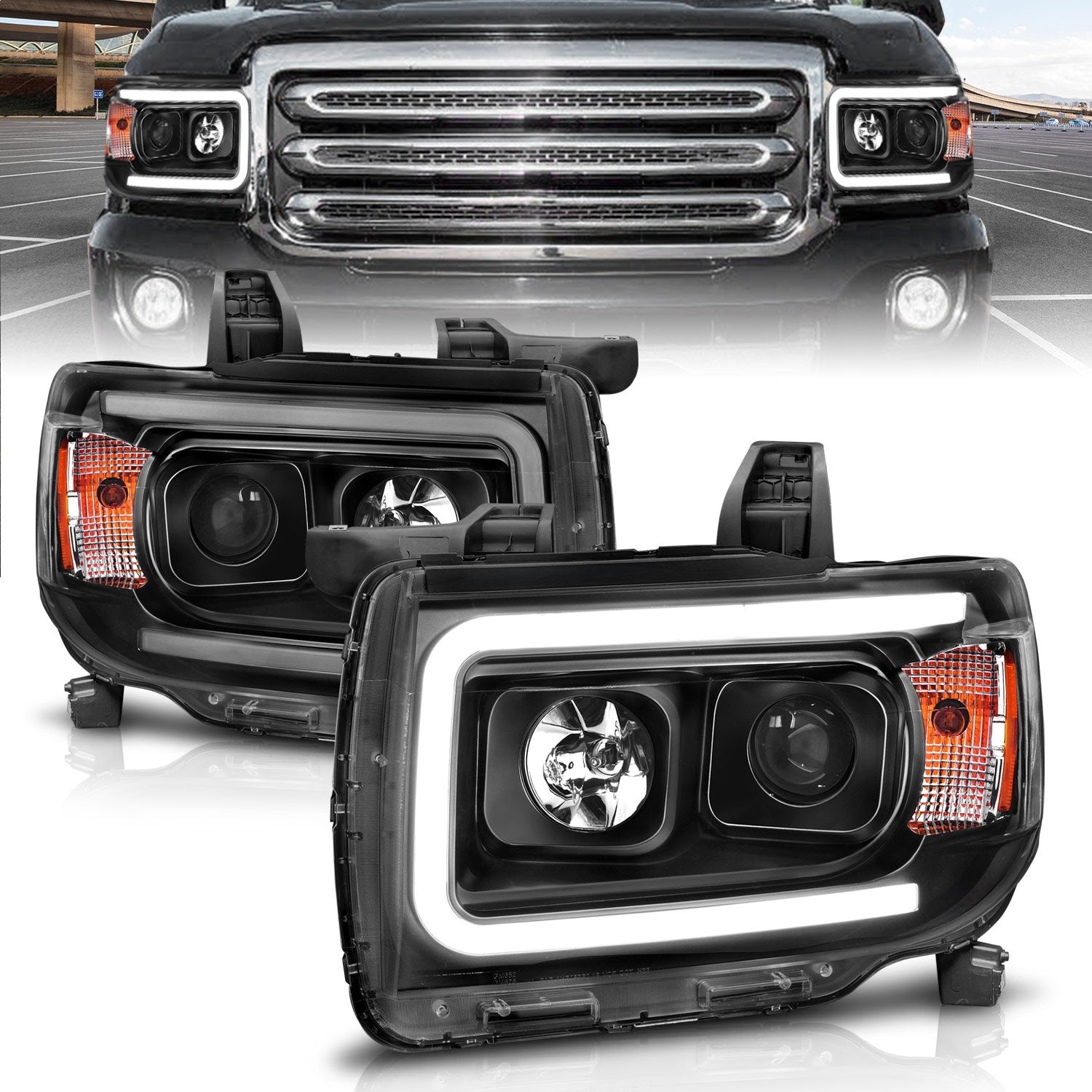 Anzo USA 111381 Projector Headlight Set Fits 15-22 Canyon