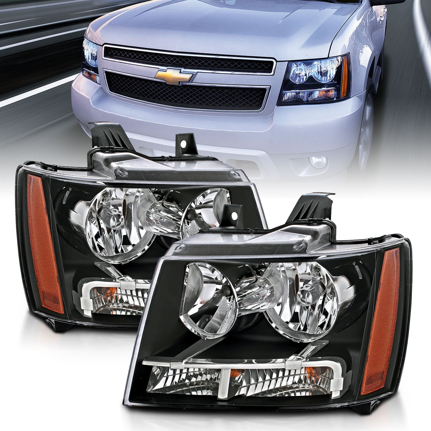 Anzo USA 111392 Crystal Headlight Set