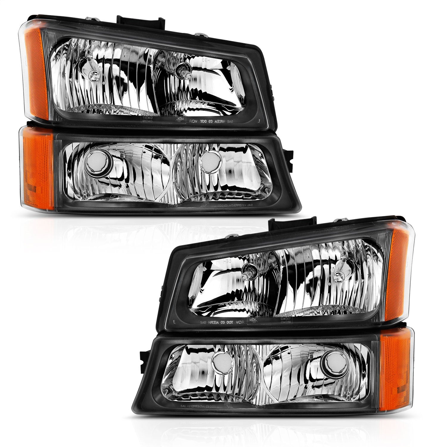 Anzo USA 111452 Crystal Headlight Set