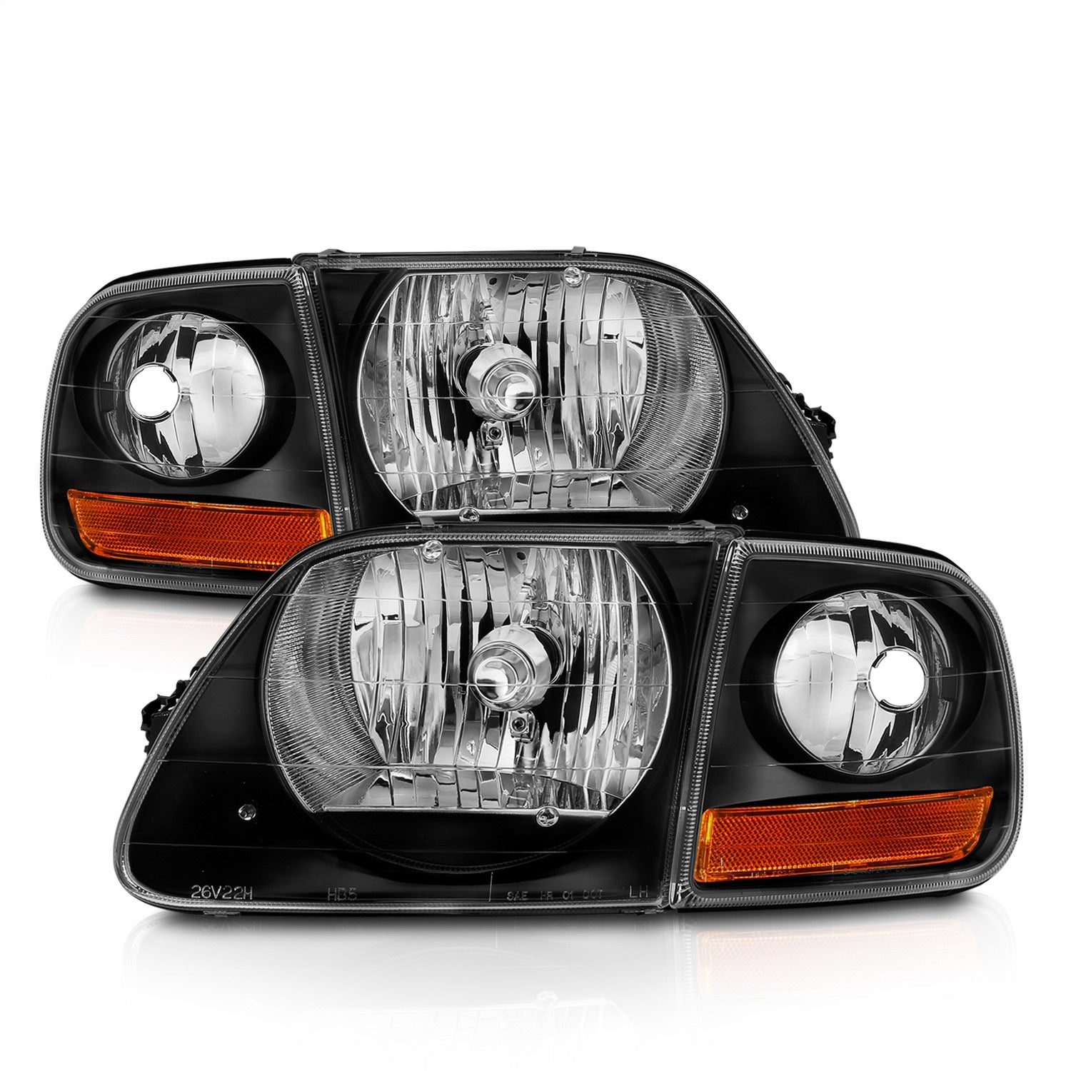 Anzo USA 111460 Crystal Headlight Set Fits 97-03 F-150