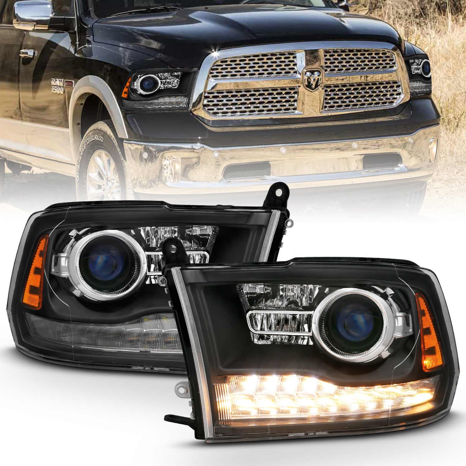 Anzo USA 111489 Projector Headlight Set w/Halo