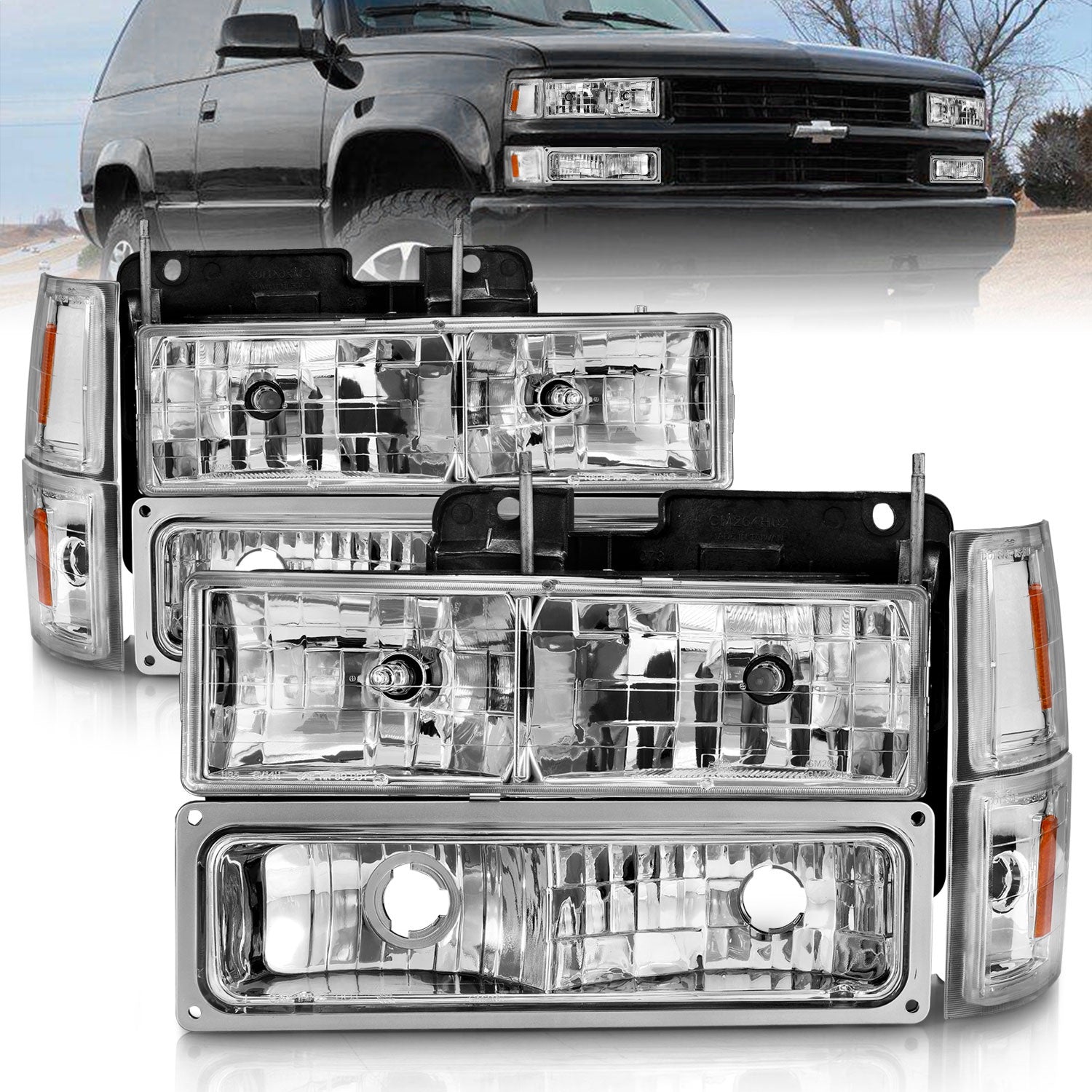 Anzo USA 111506 Crystal Headlight Set