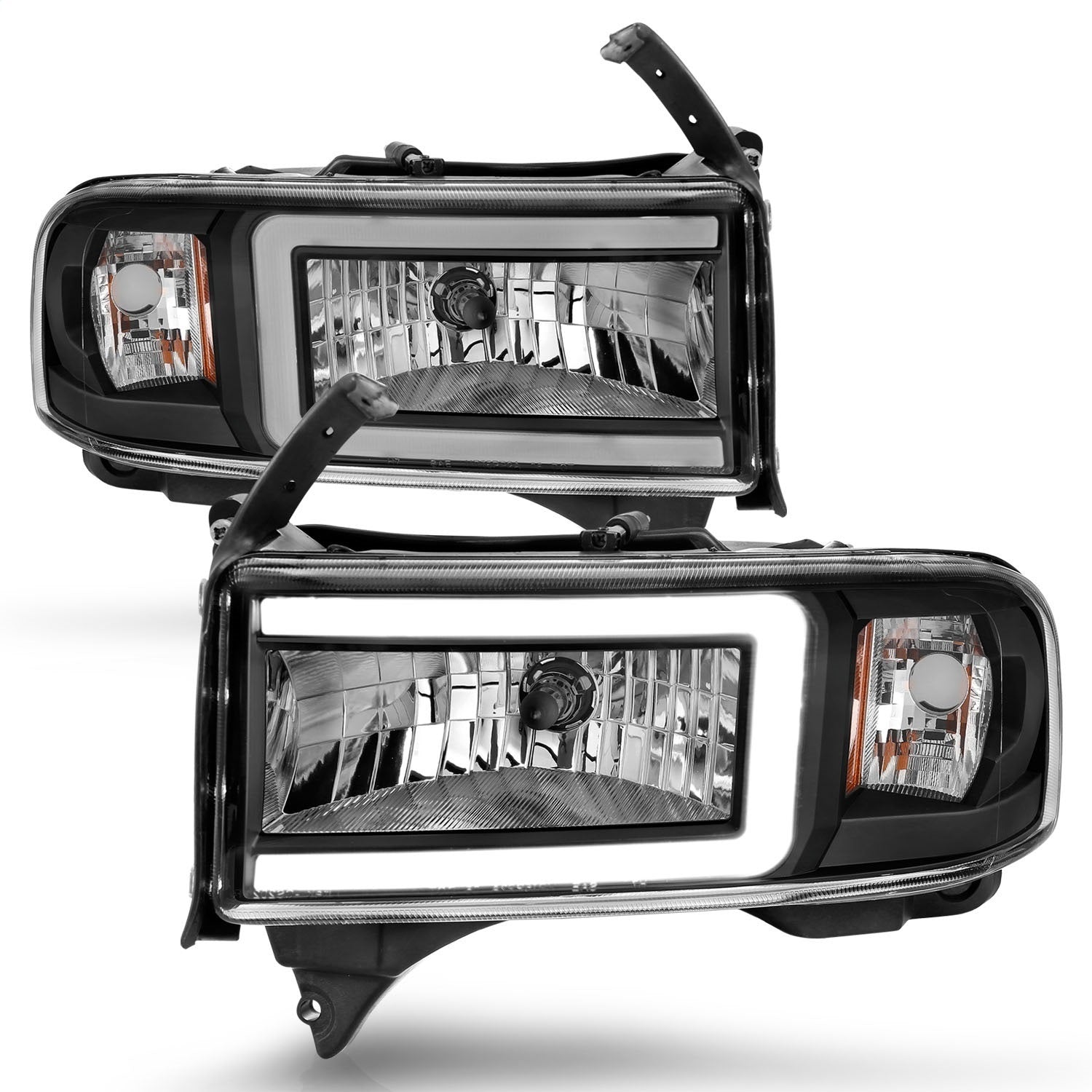 Anzo USA 111554 LED Crystal Headlight Set Fits 94-02 Ram 2500 Ram 3500