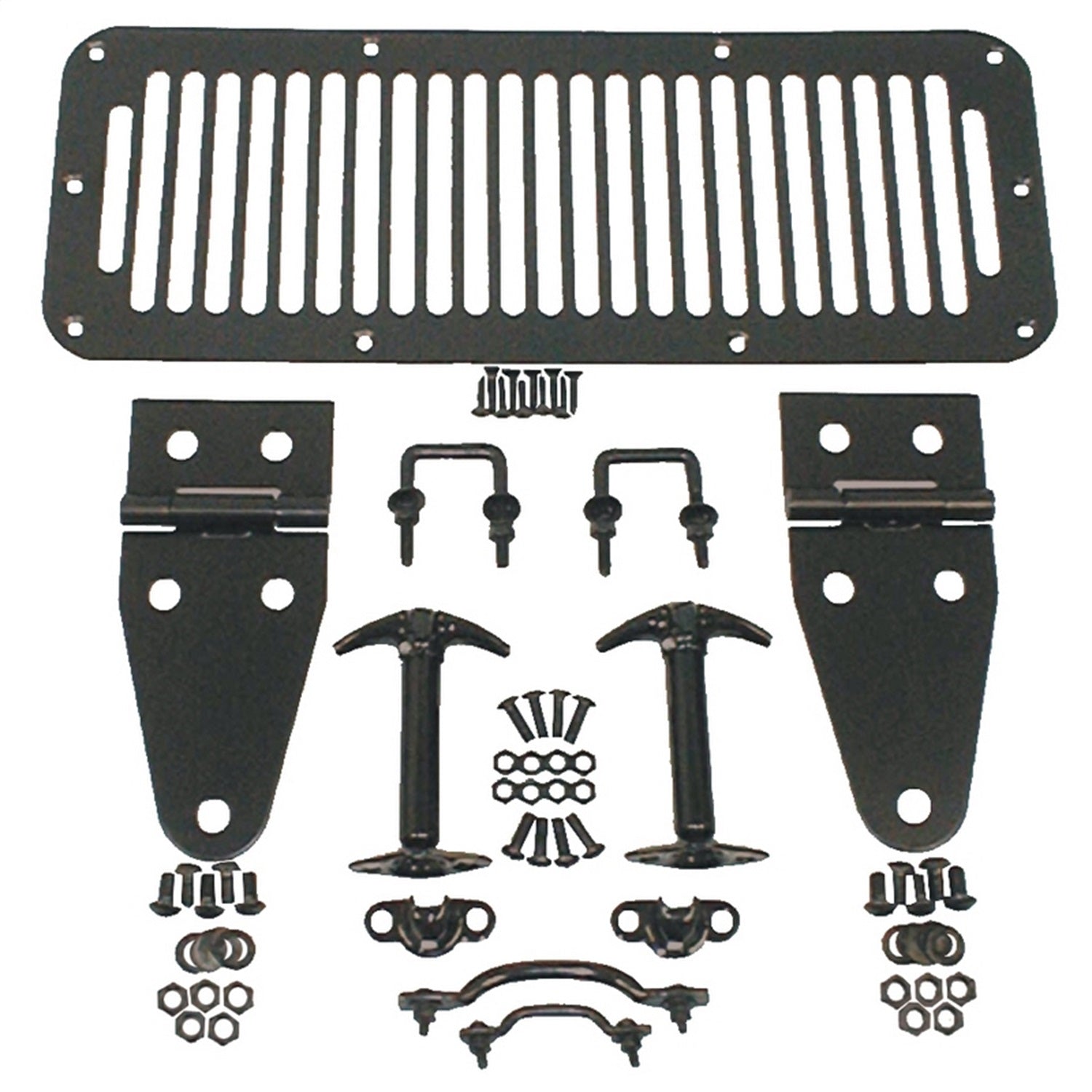 Rugged Ridge 11201.01 Hood Set Fits 76-95 CJ5 CJ7 Scrambler Wrangler (YJ)