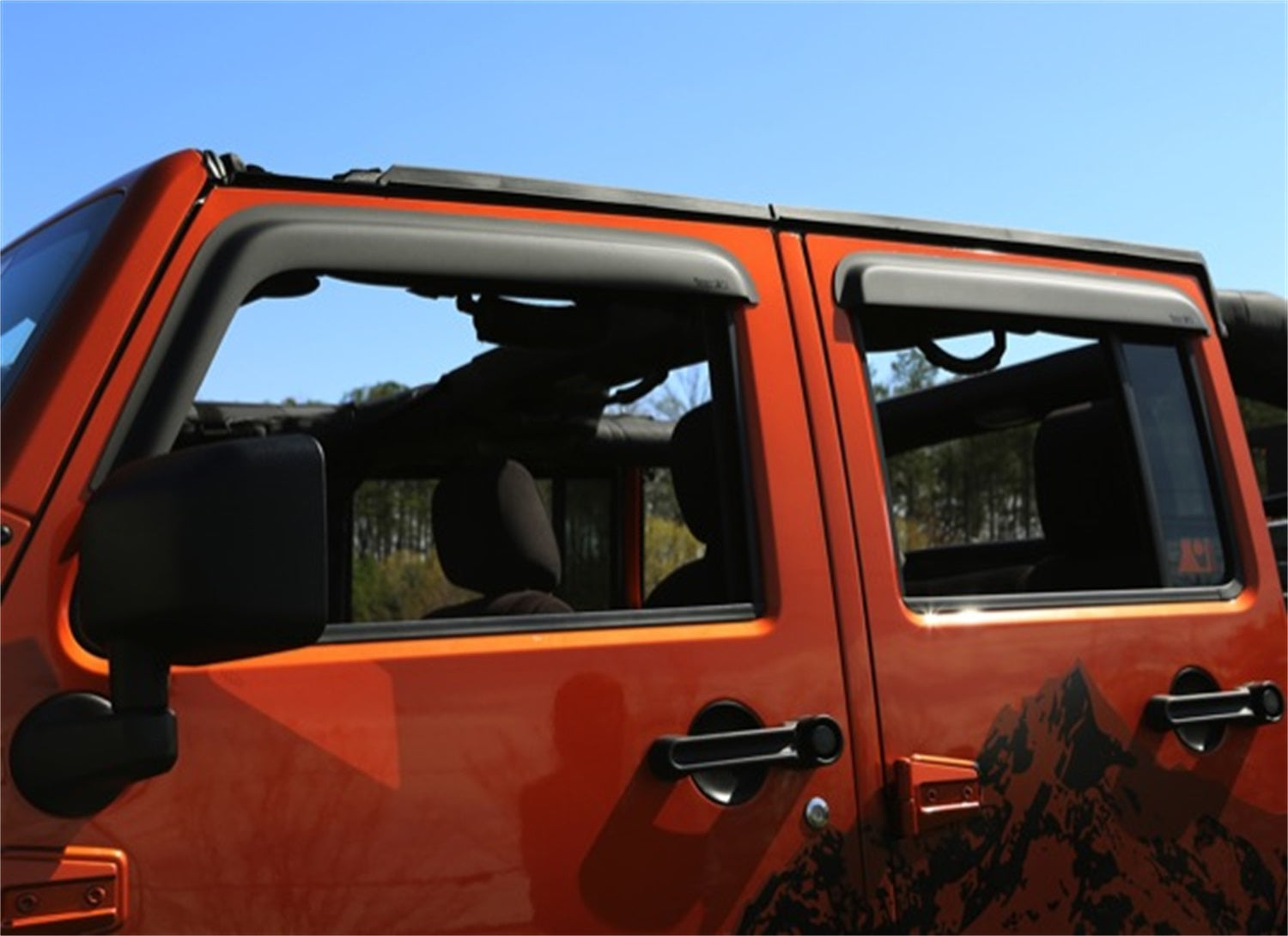 Rugged Ridge 11349.12 Window Visor Fits 07-18 Wrangler (JK)