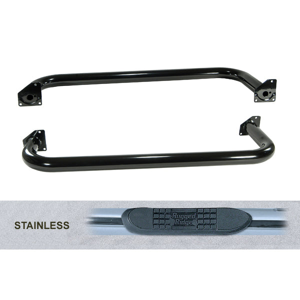Rugged Ridge 11593.03 Side Tube Step Fits 87-95 Wrangler (YJ)