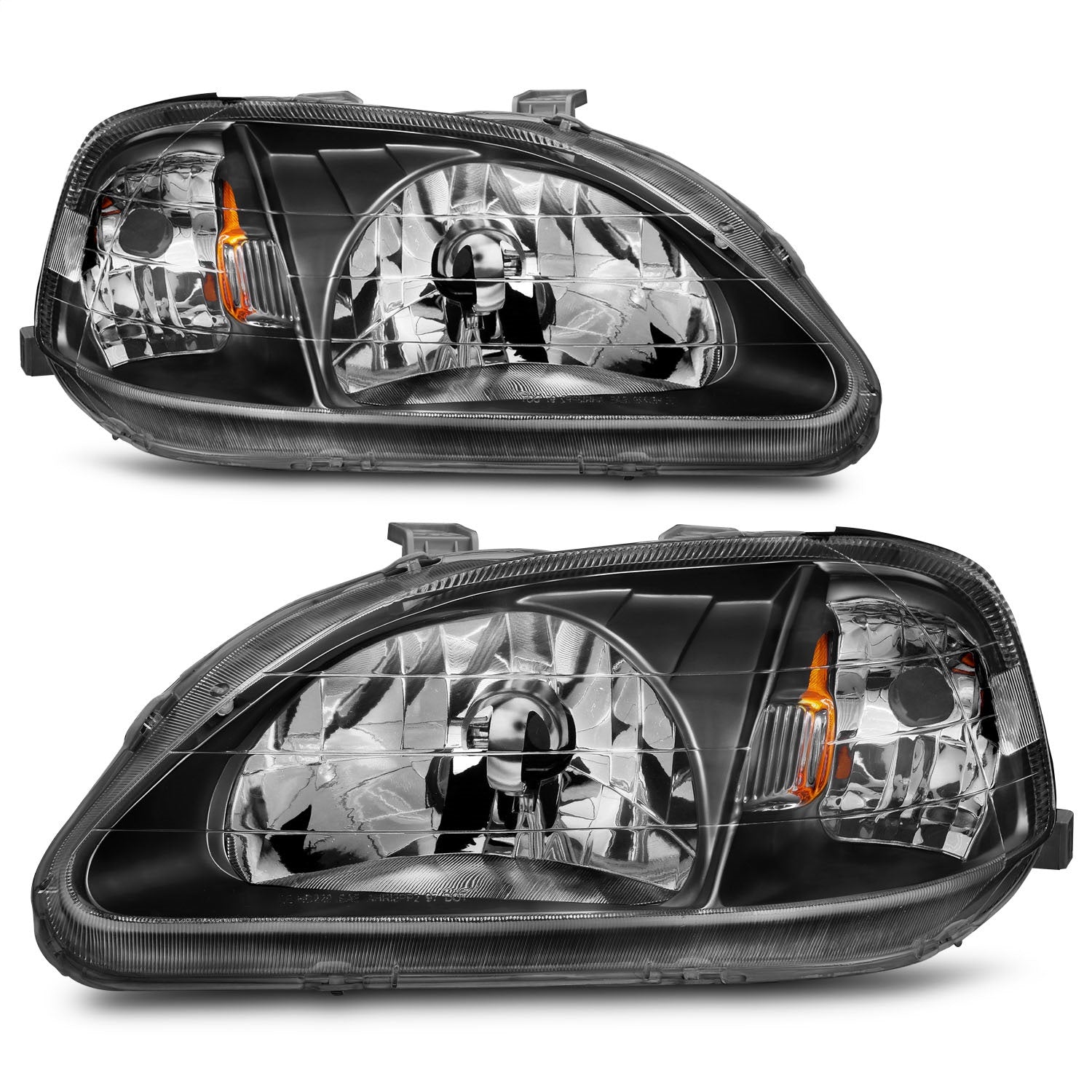 Anzo USA 121070 Crystal Headlight Set Fits 99-00 Civic