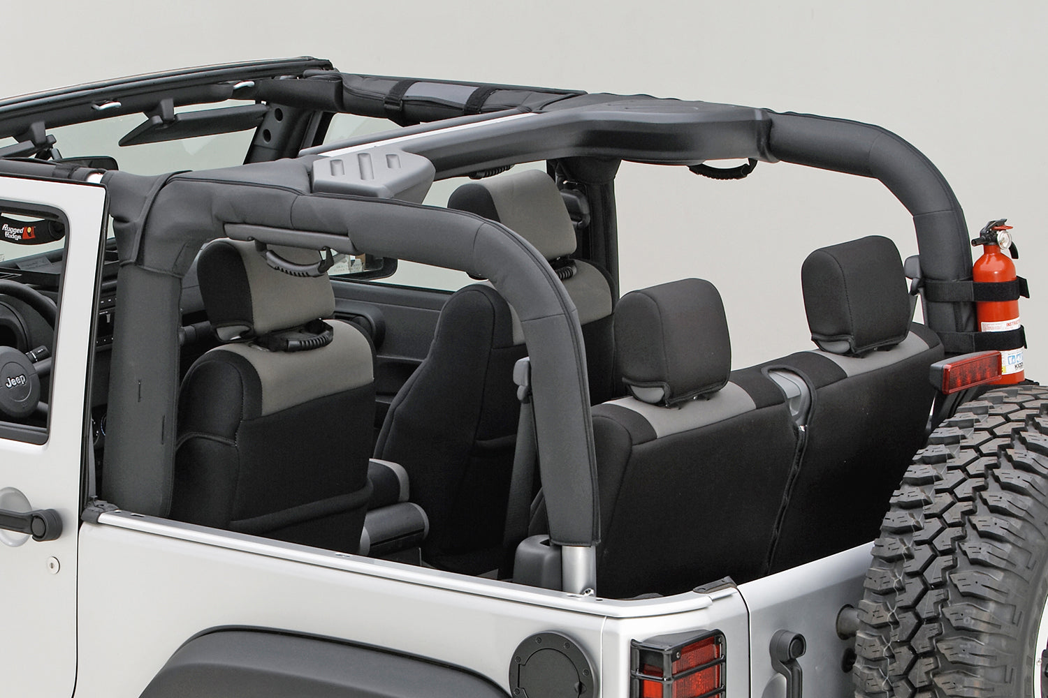 Rugged Ridge 13613.06 Roll Bar Cover Kit Fits 07-18 Wrangler (JK)