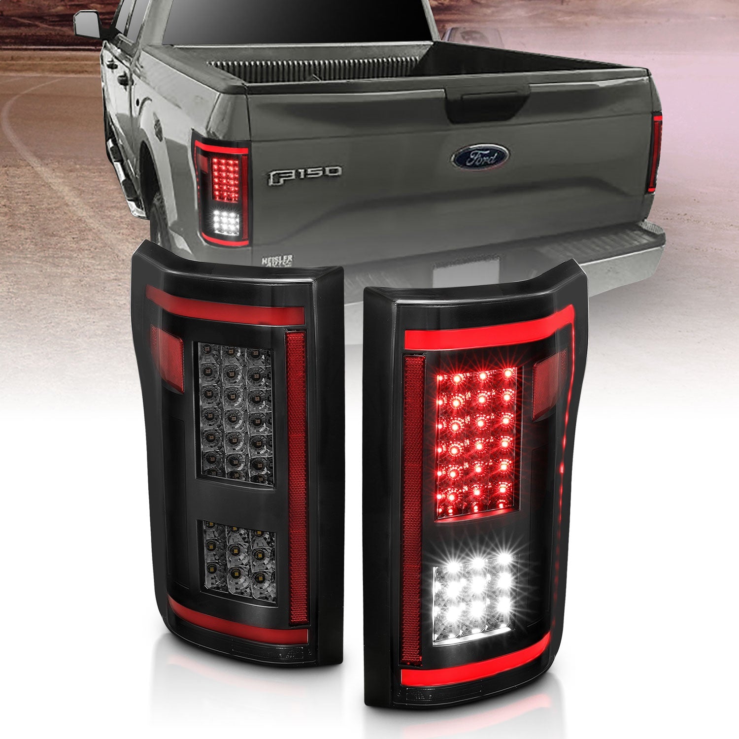 Anzo USA 311294 LED Tail Light Assembly Fits 15-17 F-150