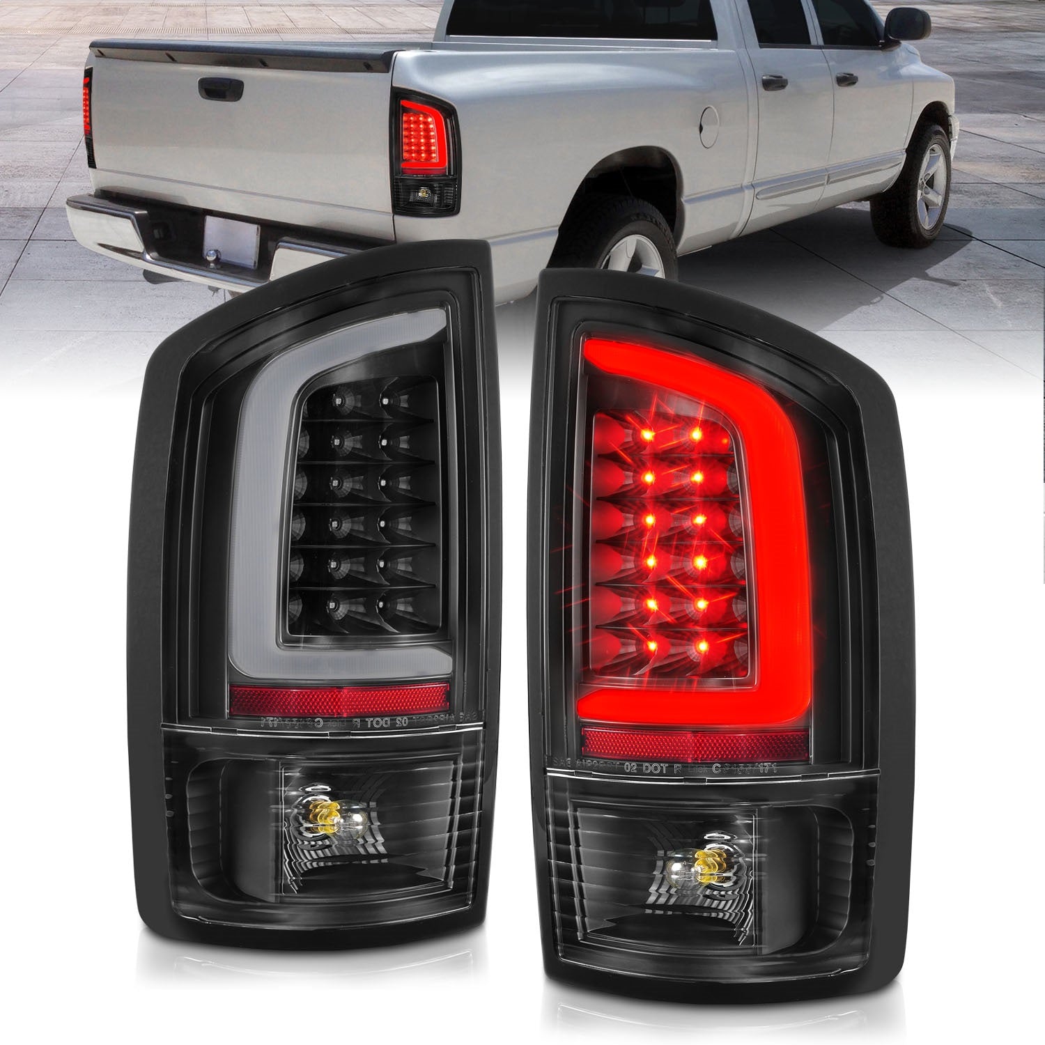 Anzo USA 311368 LED Tail Light Assembly Fits 02-06 Ram 1500 Ram 2500 Ram 3500