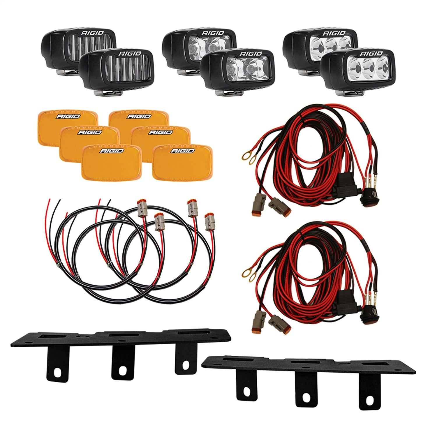 Rigid Industries 46731 Bumper Triple SR-M Fog Light Kit Fits 21-26 Bronco