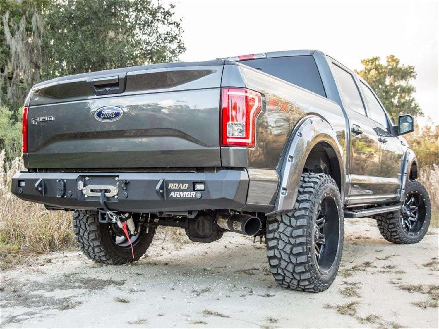 Road Armor 61600B Stealth Winch Rear Bumper Fits 15-20 F-150