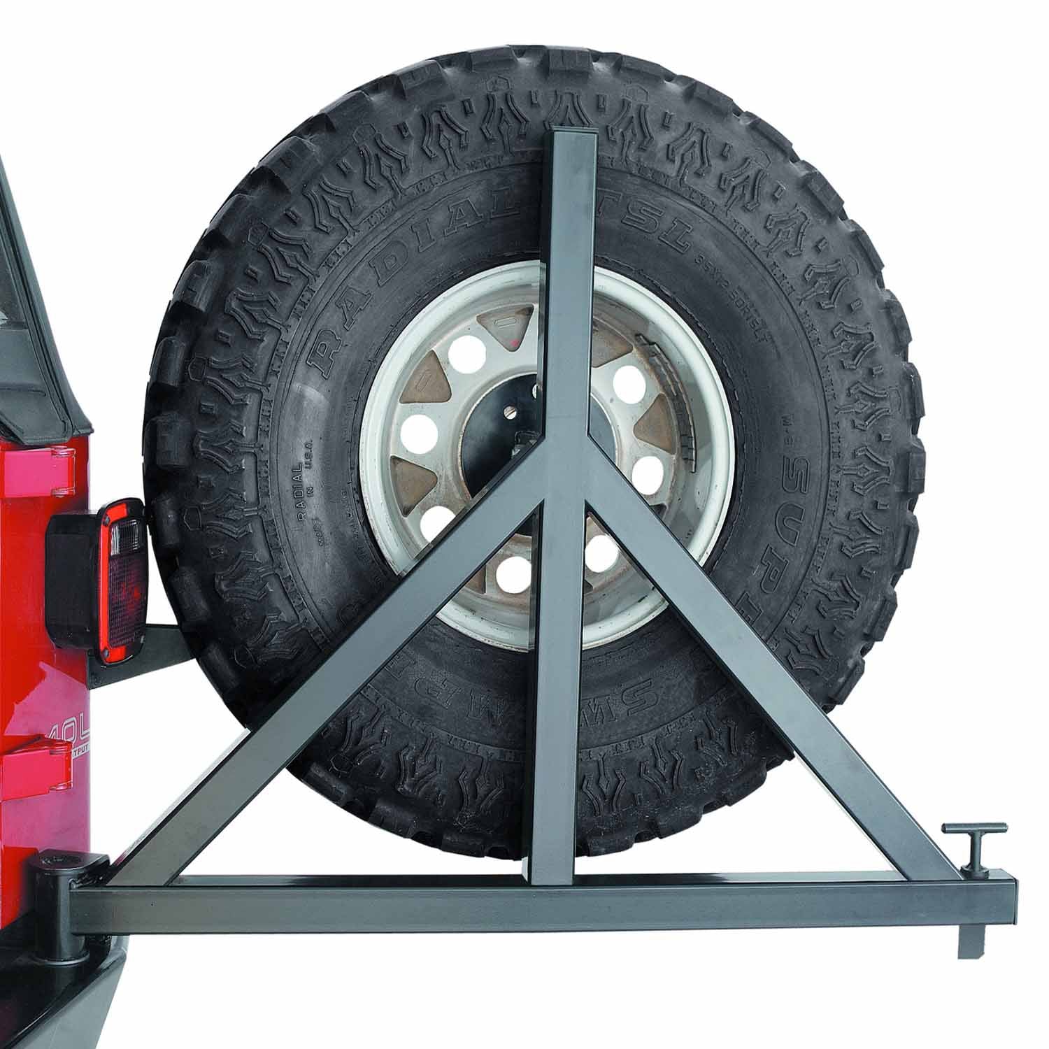Warn 63253 Bumper Tire Carrier Fits 76-86 CJ5 CJ7