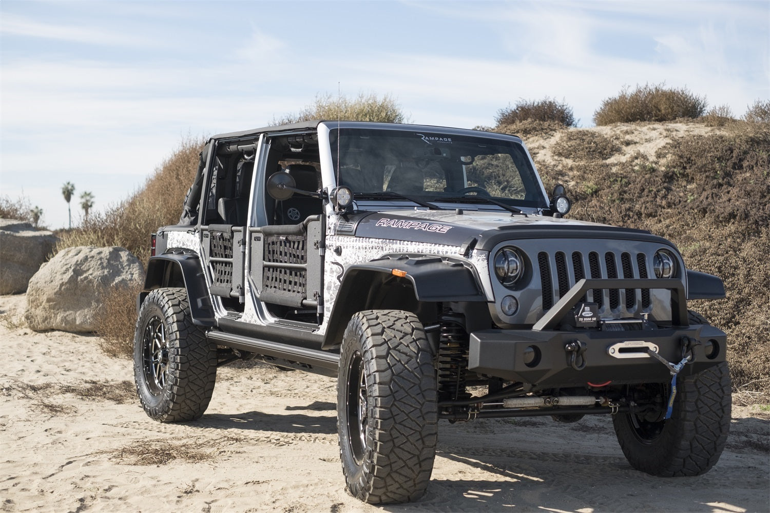 Rampage 99510 TrailGuard Front Bumper Fits 07-18 Wrangler (JK)