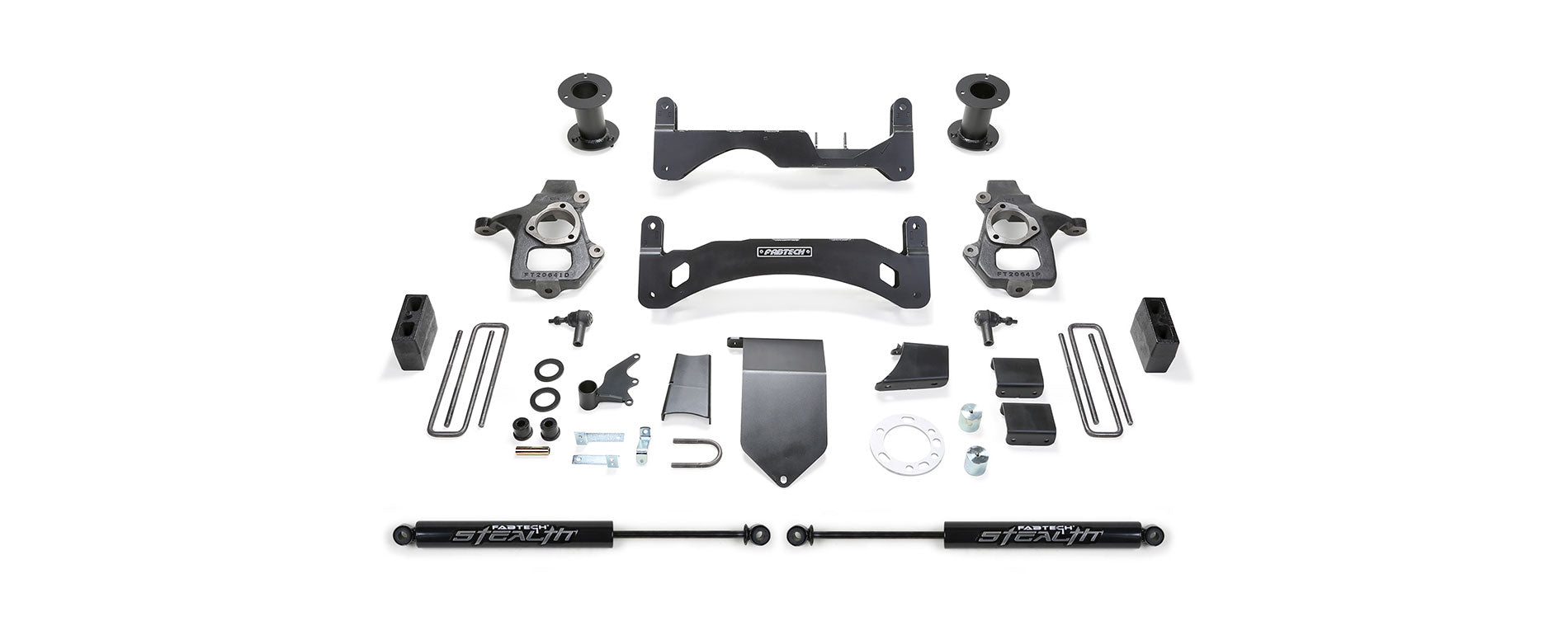 Fabtech K1083M Basic Lift System w/Shocks Fits 14-18 Sierra 1500 Silverado 1500