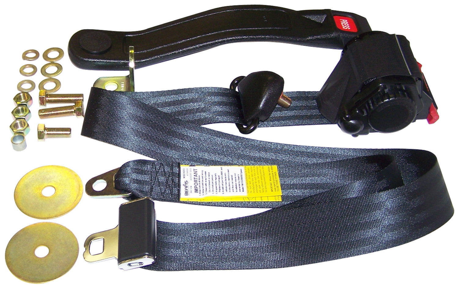 Crown Automotive BELT3B Seat Belt Set Fits 82-95 CJ5 CJ7 Scrambler Wrangler (YJ)