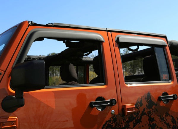 Rugged Ridge 11349.12 Window Visor Fits 07-18 Wrangler (JK)