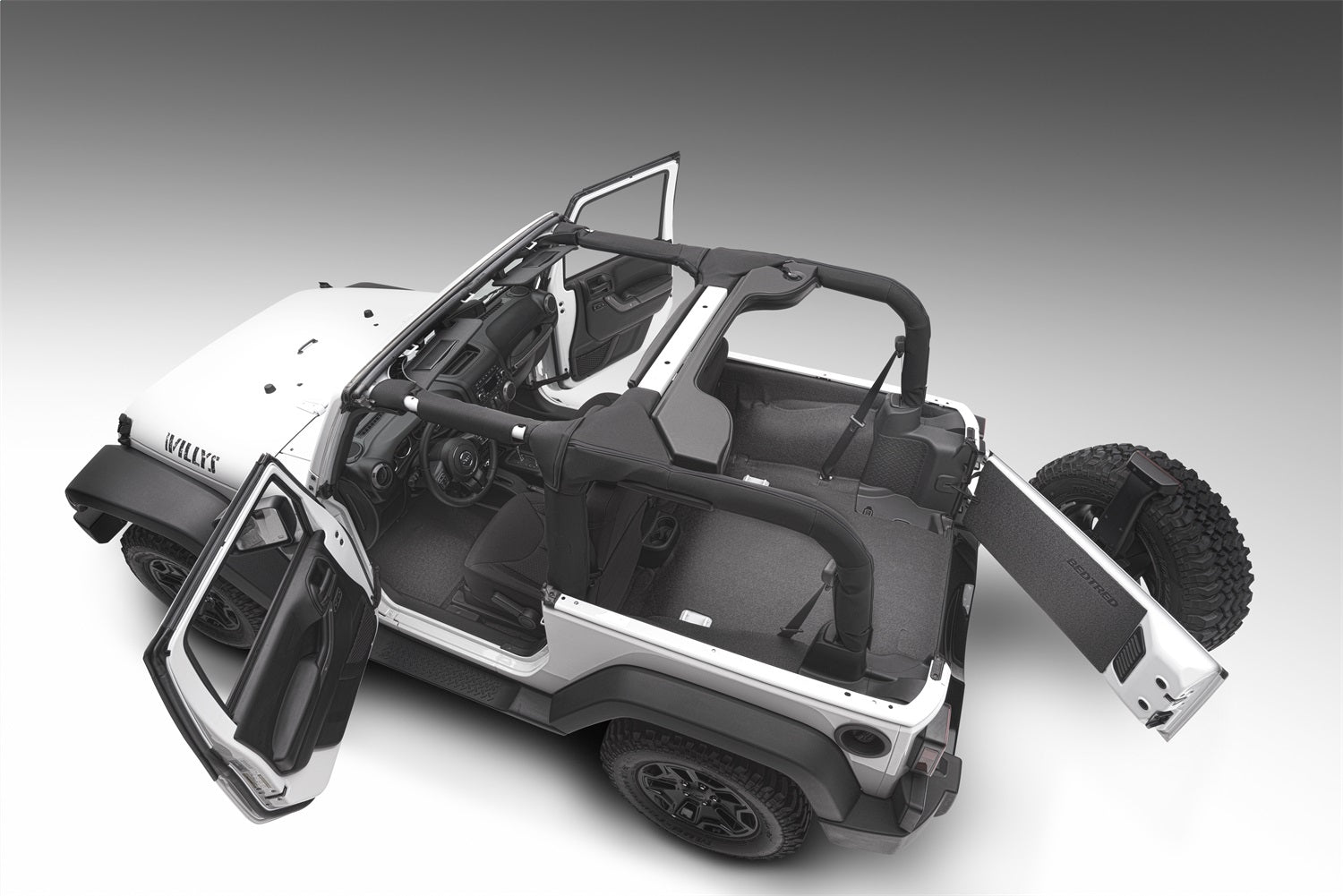 BedRug BTJK11R2 BedTred Cargo Kit Fits 11-18 Wrangler (JK)