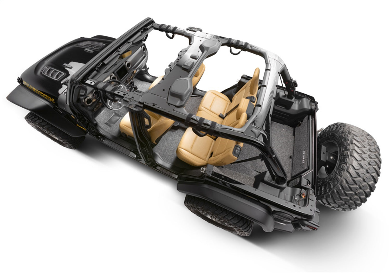 BedRug BRJL18F2 BedRug Floor Kit Fits 18-26 Wrangler Wrangler (JL)