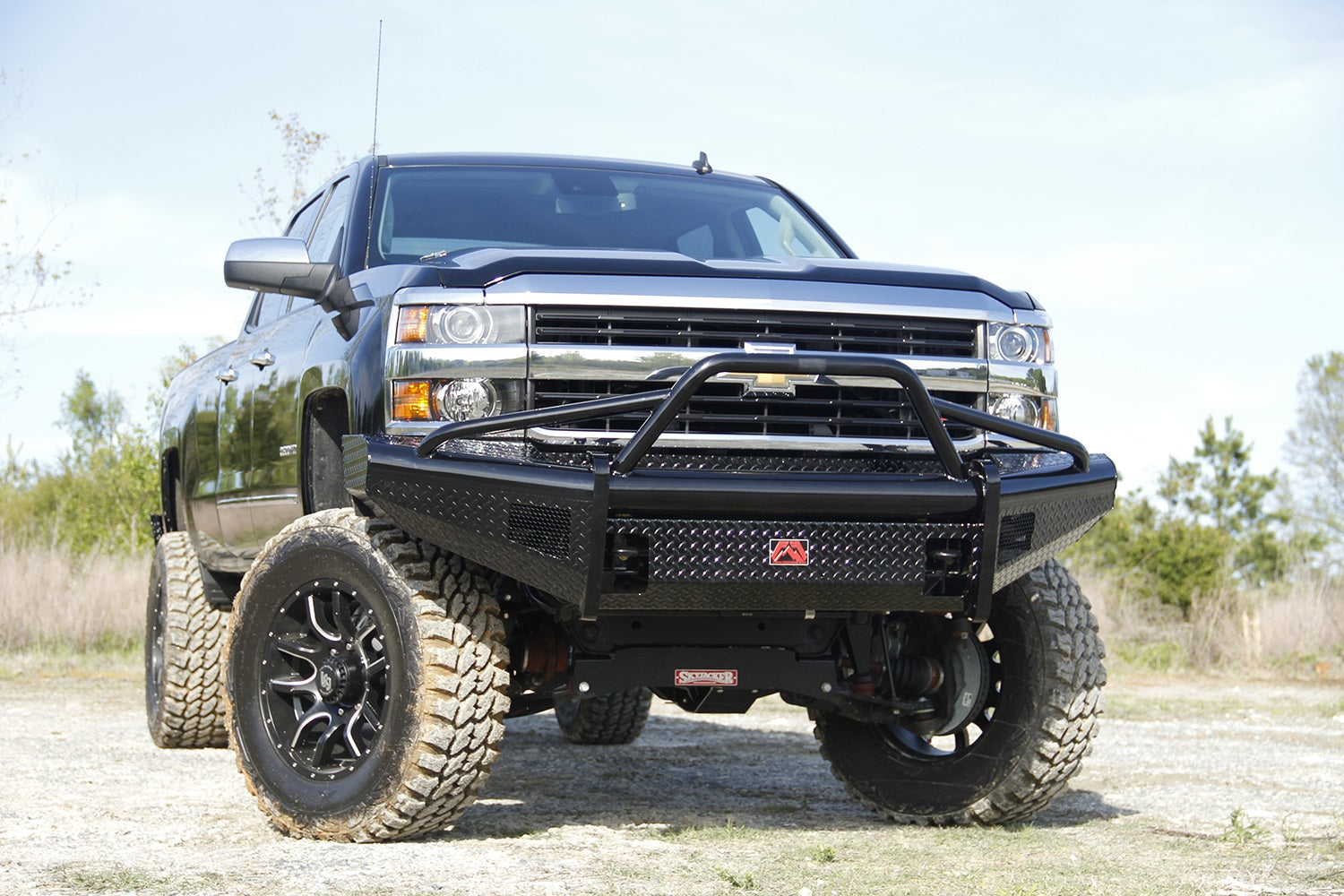 Fab Fours CH05-S1362-1 Black Steel Front Ranch Bumper