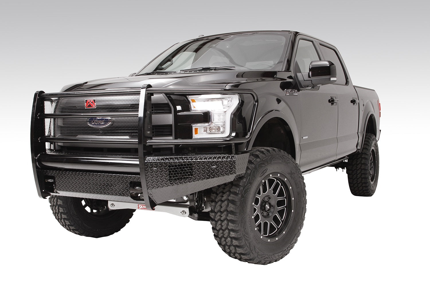 Fab Fours FF09-K1960-1 Black Steel Front Ranch Bumper Fits 09-14 F-150