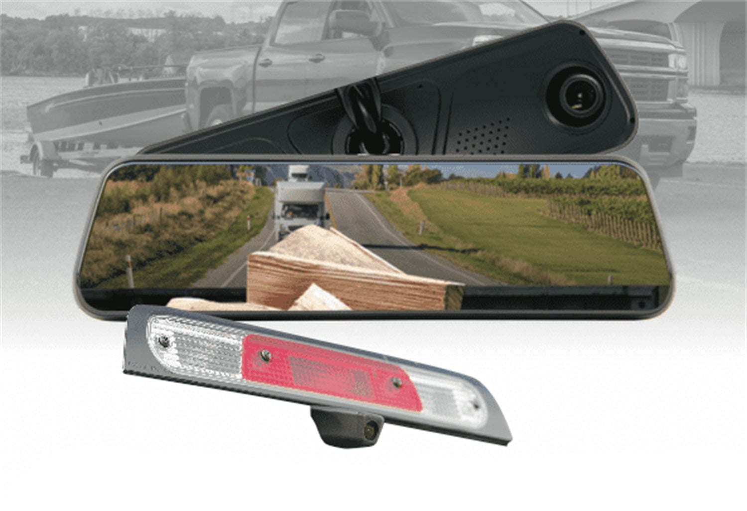 Brandmotion FVMR-1171 FullVUE Mirror 3rd Brake Light Camera System For RAM