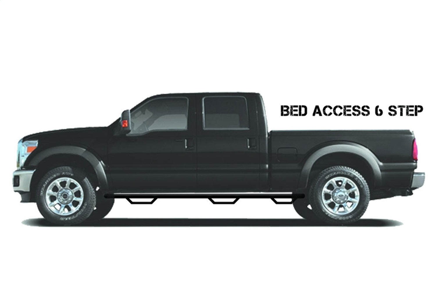 N-Fab C15102QC-6 Wheel To Wheel Nerf Step Bar w/Bed Access