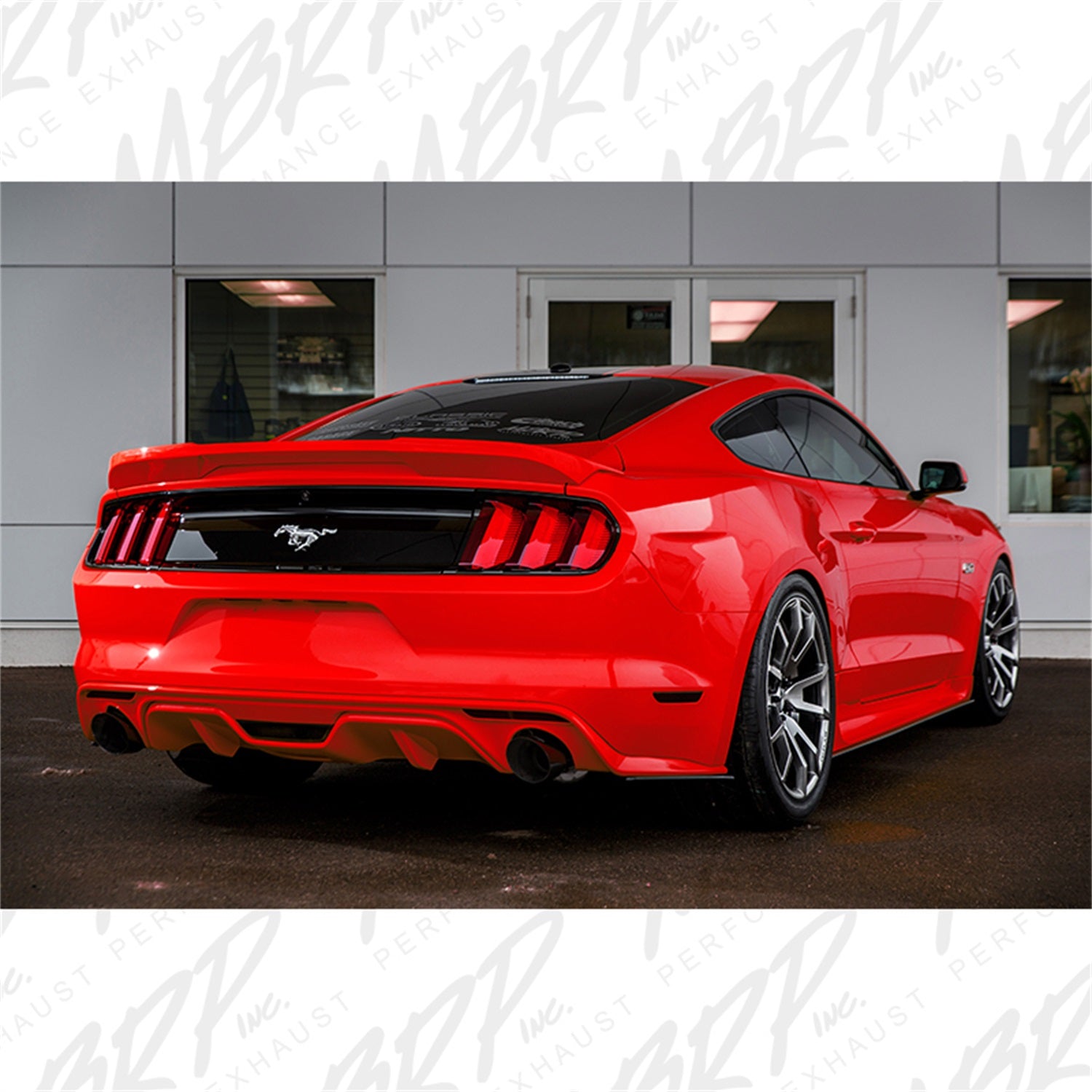 MBRP Exhaust S7275BLK Armor BLK Cat Back Exhaust System Fits 15-26 Mustang