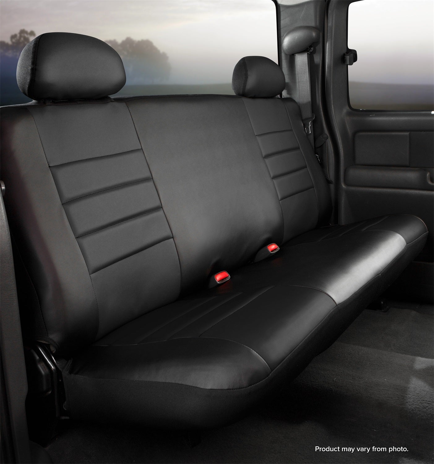 Fia SL62-40 BLK/BLK LeatherLite Custom Seat Cover