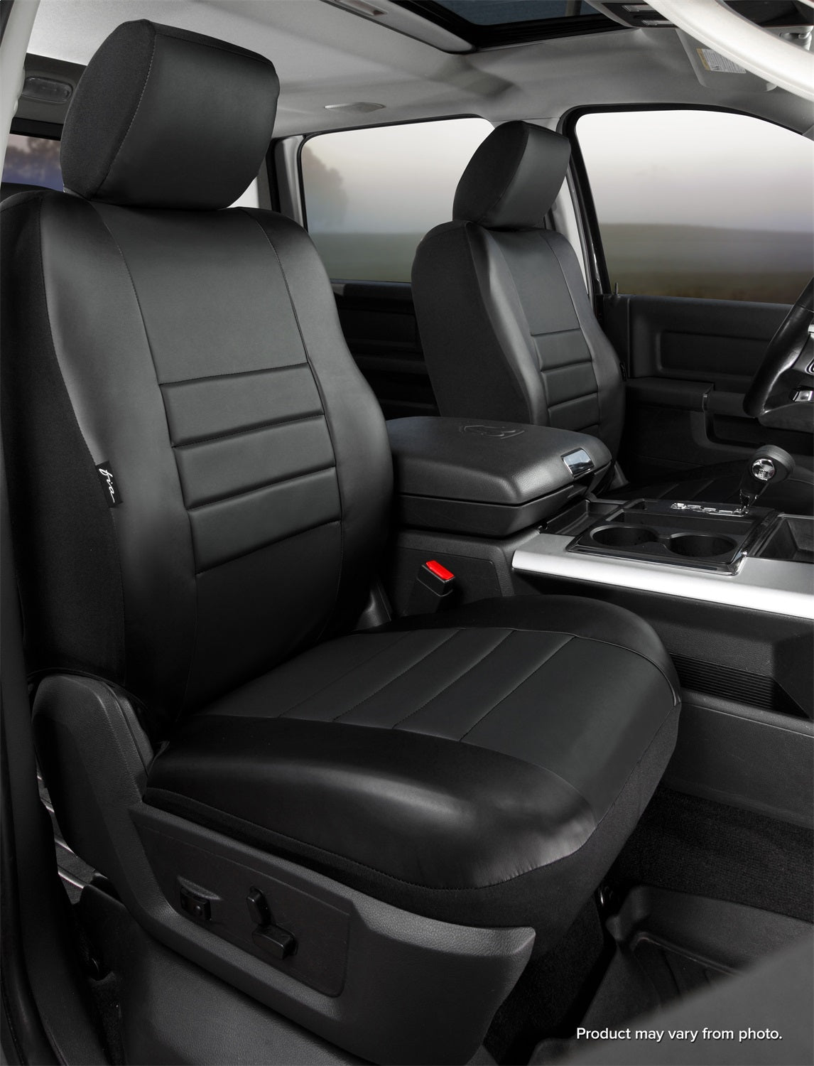 Fia SL67-34 BLK/BLK LeatherLite Custom Seat Cover