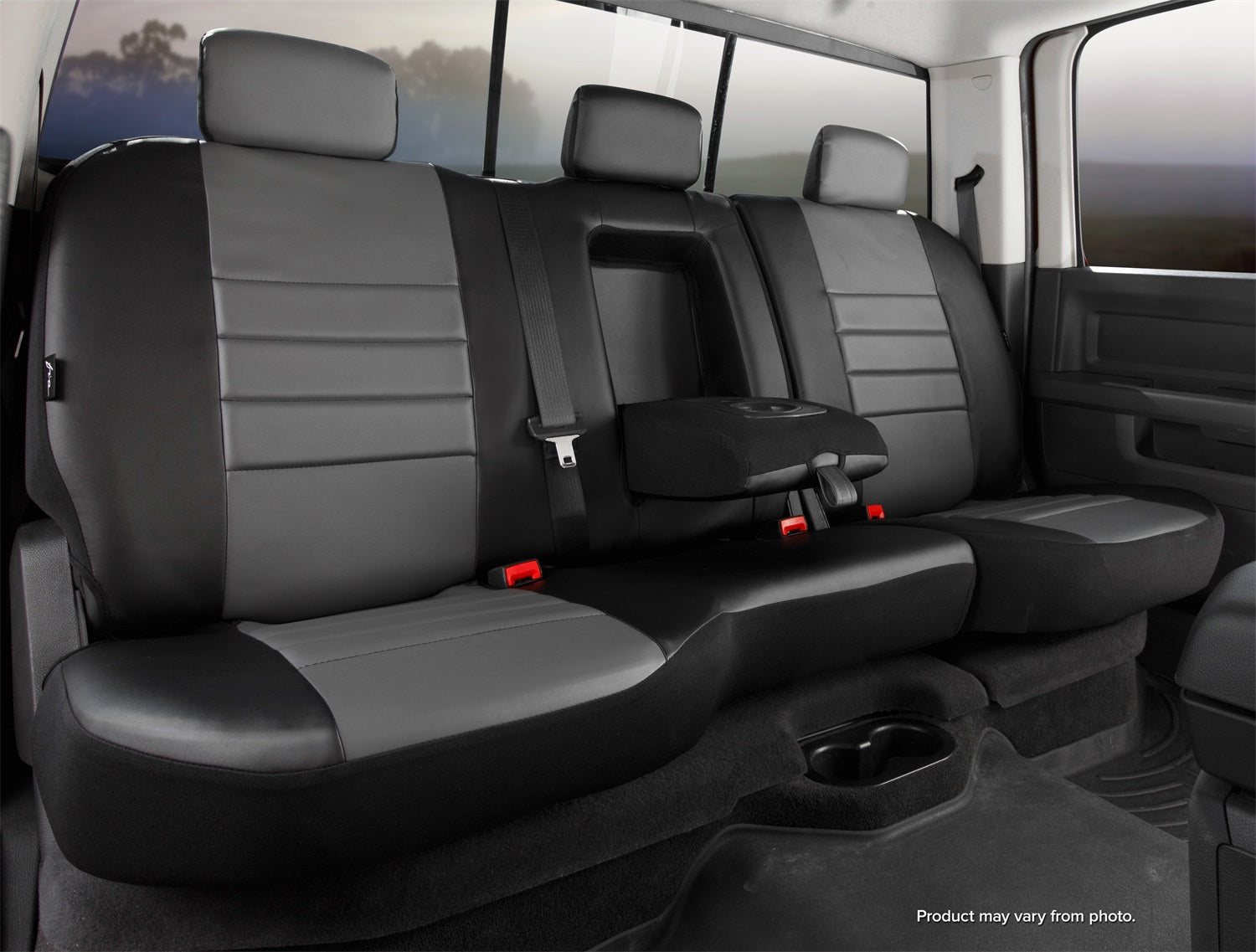 Fia SL62-90 GRAY LeatherLite Custom Seat Cover Fits 22-26 Tundra
