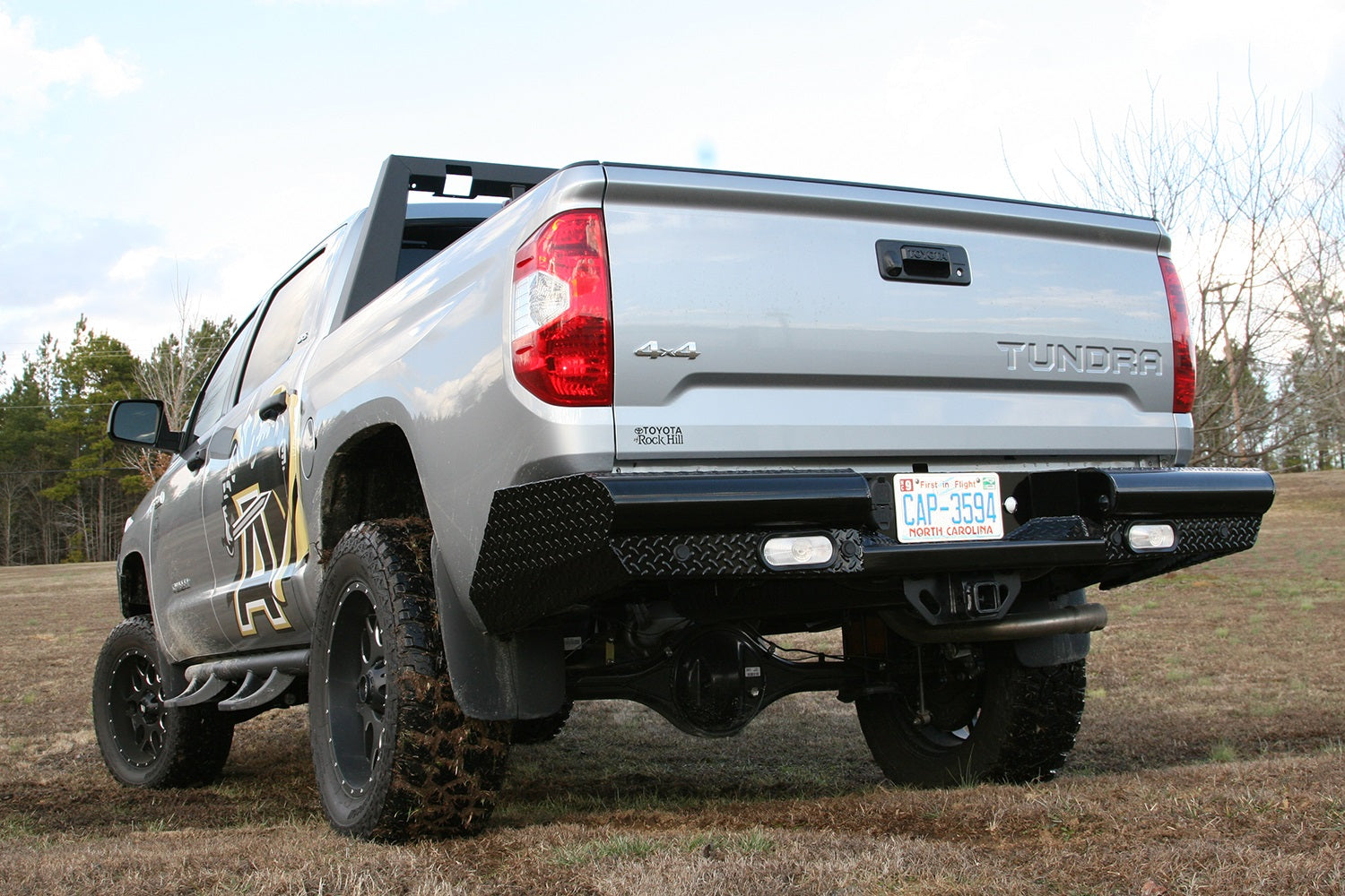 Fab Fours TT14-T2850-1 Black Steel Ranch Rear Bumper Fits 14-21 Tundra