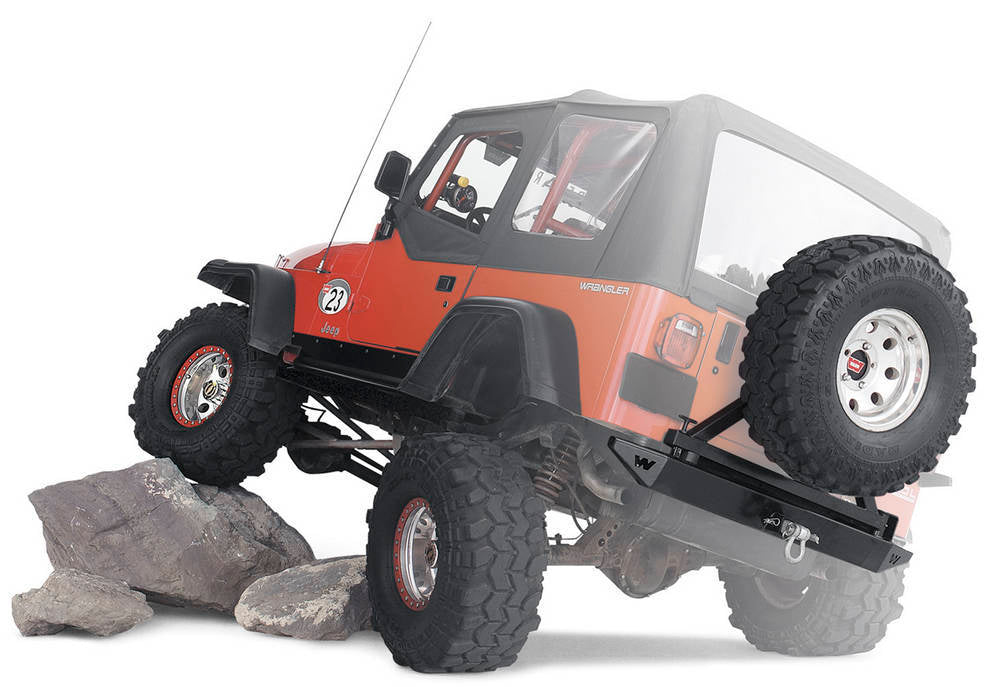 Warn 62947 Rock Crawler Rear Bumper Fits 76-86 CJ5 CJ7