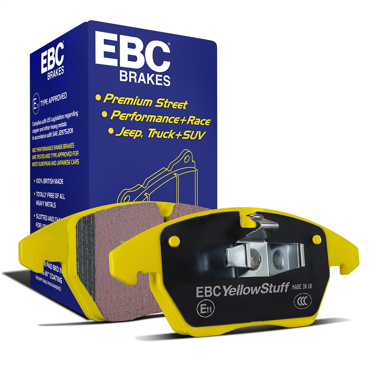 EBC Brakes DP42379R Yellowstuff Street And Track Brake Pads Fits Cayenne Macan