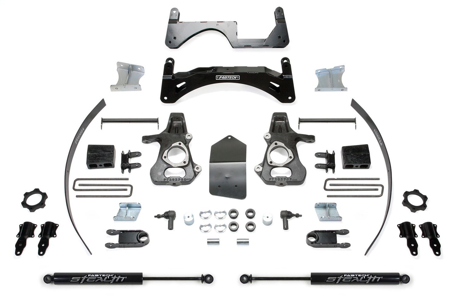 Fabtech K1068M Basic Lift System w/Shocks Fits 14-18 Sierra 1500 Silverado 1500