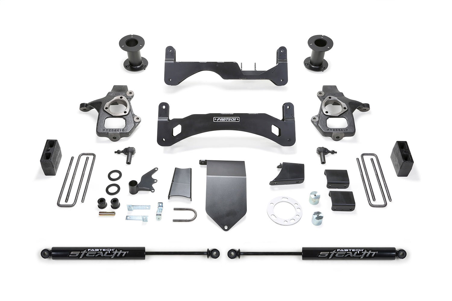 Fabtech K1084M Basic Lift System w/Shocks Fits 14-18 Sierra 1500 Silverado 1500